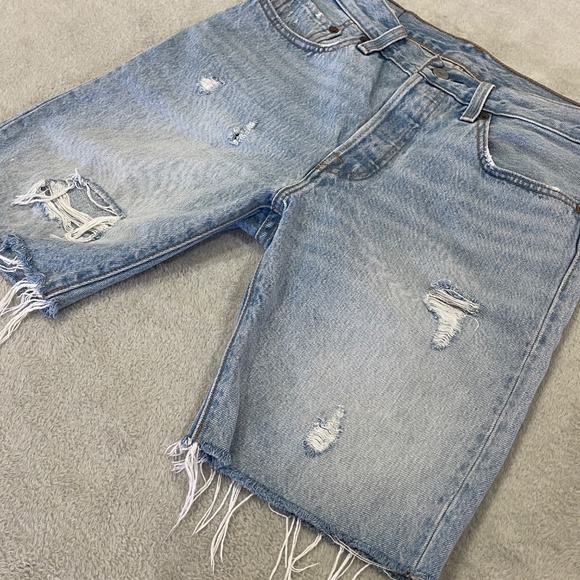 Levi's 501 Distressed Shorts Size 27 - Picture 2 of 15